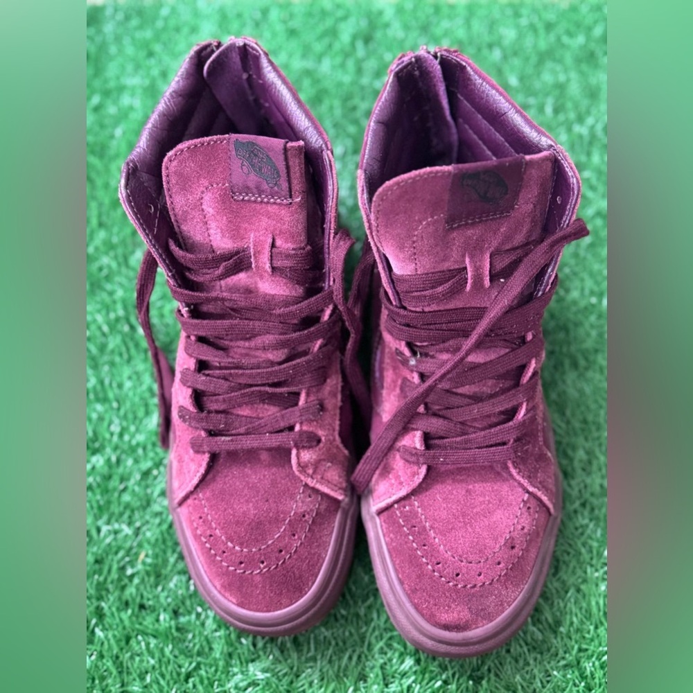 Vans‎ Unisex Purple High-Top Sneakers Suede Skateboarding Size M-8.5 W-10